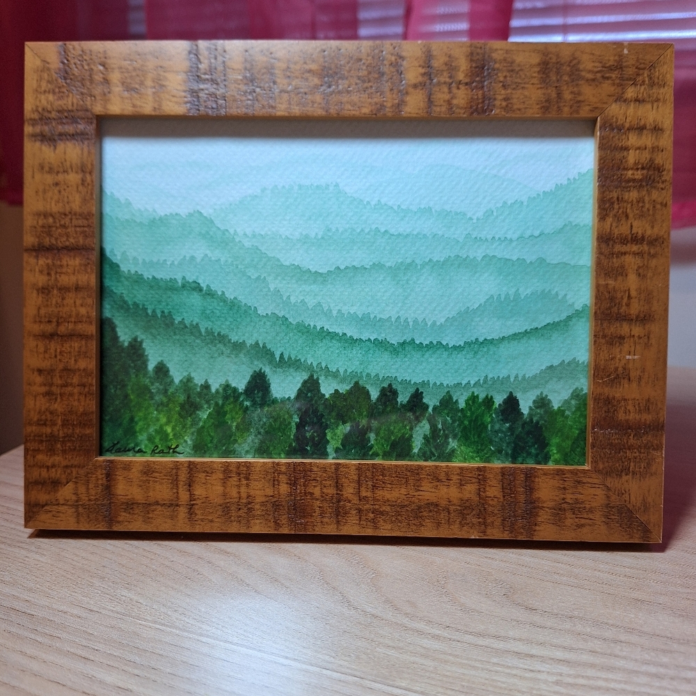 "Rustic Pine" Hand-painted Watercolor Painting - Picture 3 of 16